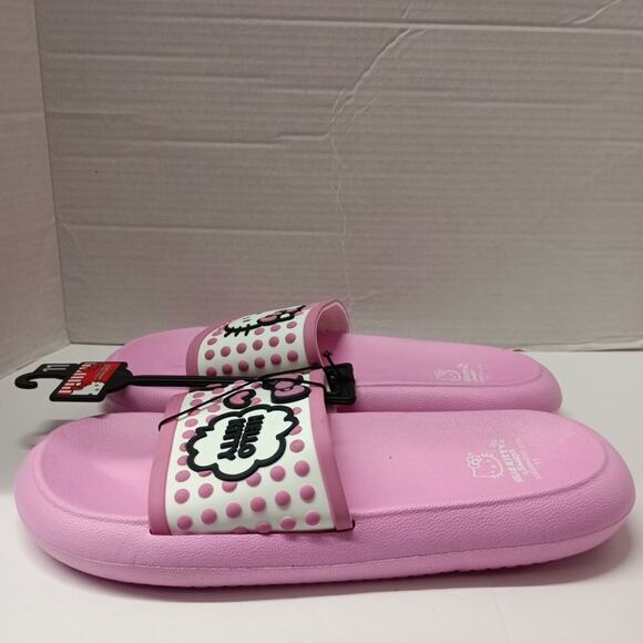 Hello Kitty Womens Pink Slip-on Slides Sandals Shoes Size 11 - Picture 4 of 5